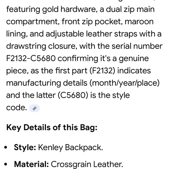 Coach kenley backpack - Picture 7 of 7